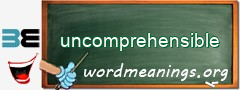 WordMeaning blackboard for uncomprehensible